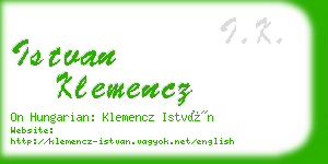 istvan klemencz business card